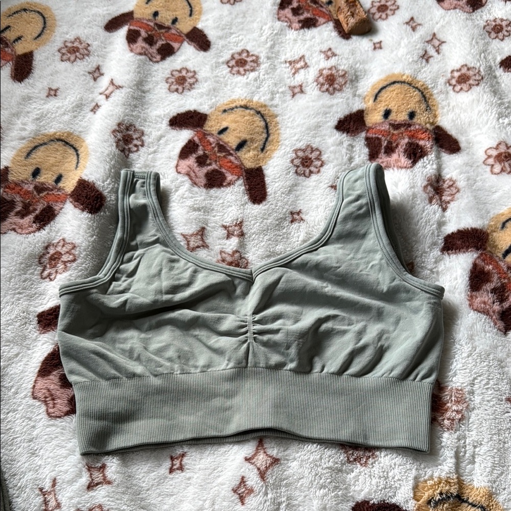 Women's Green sports bra